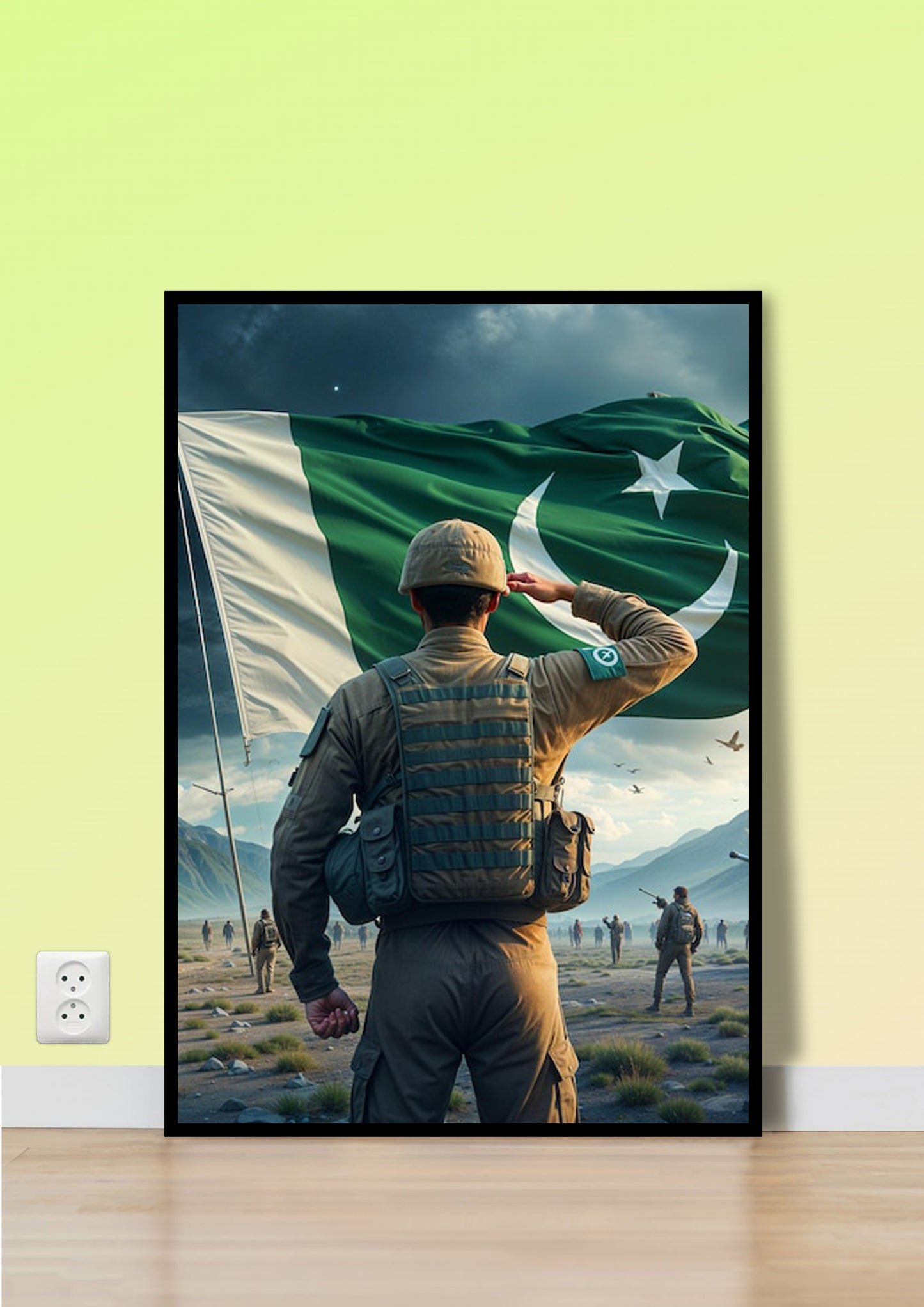 Salute to the Soil Pak Army Poster Wall Art
