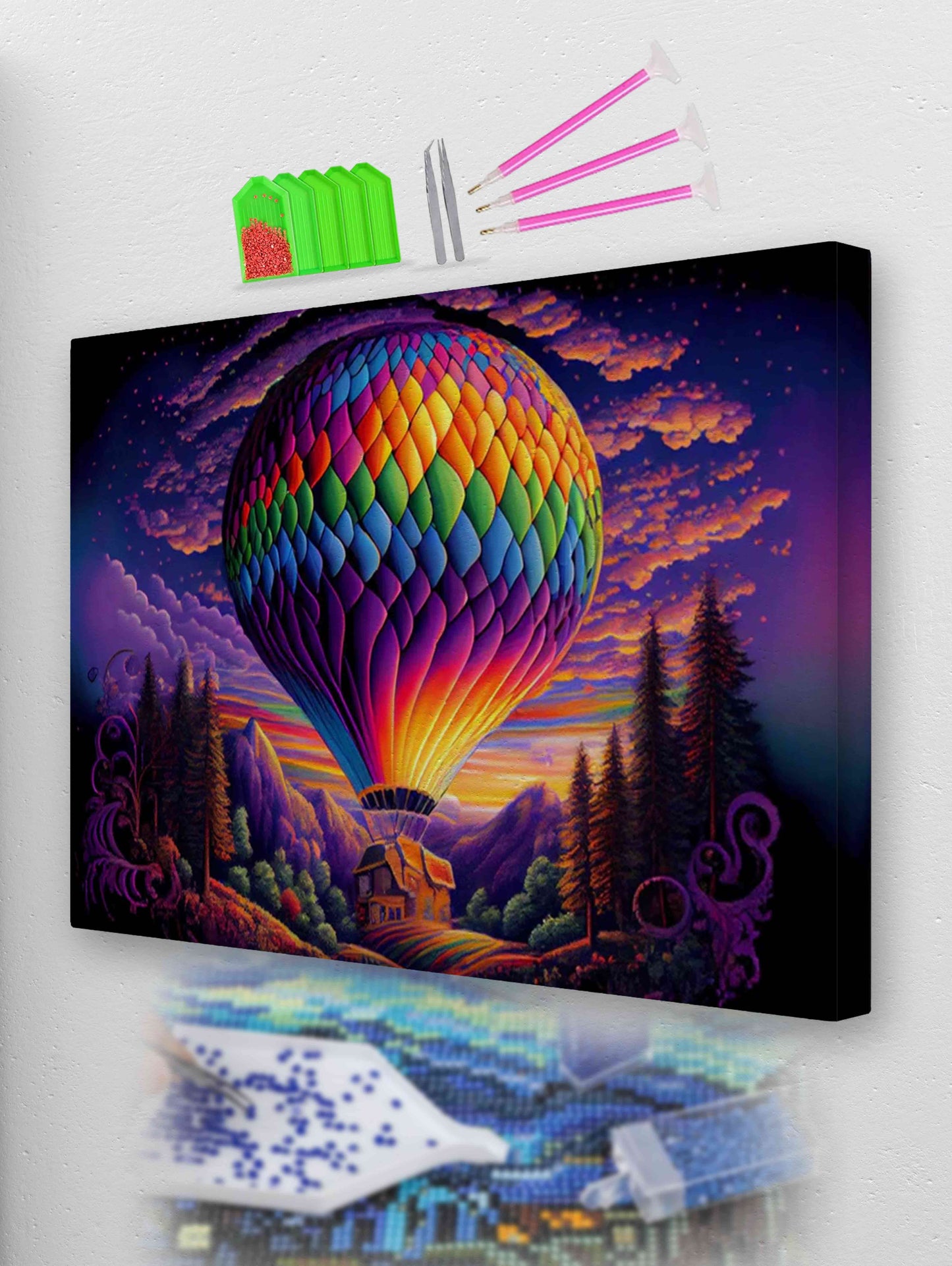 Vibrant Hot Air Balloon | Diamond Painting Kit
