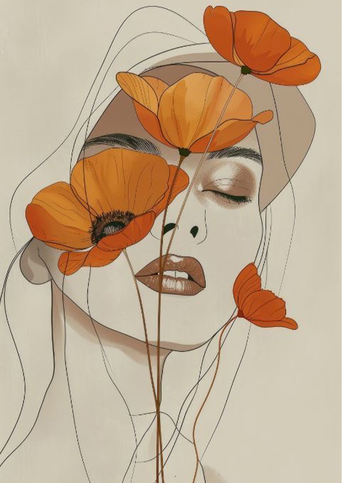 Petals of Her Silence Poster Wall Art