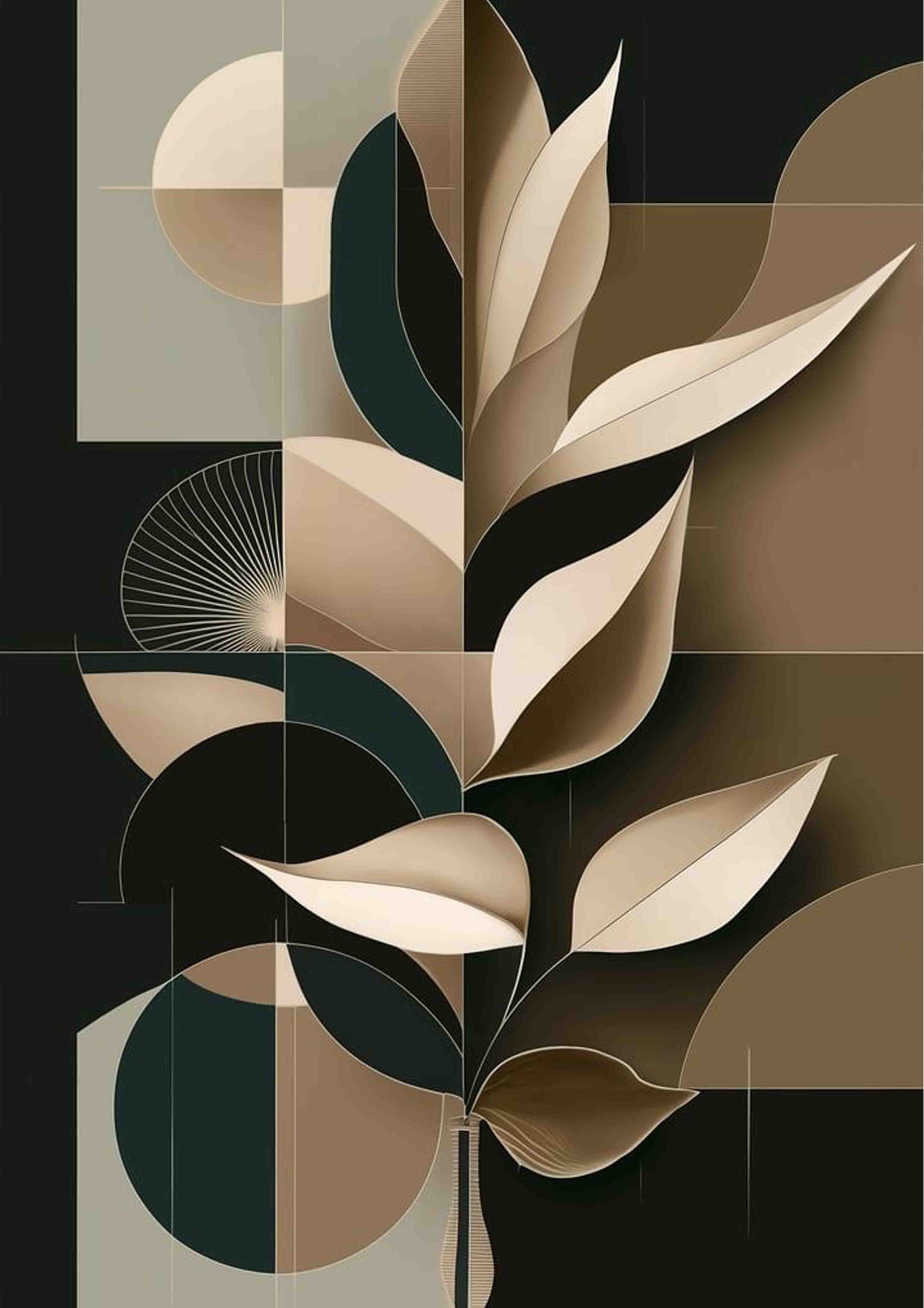 Symmetry in Sepia Poster Wall Art