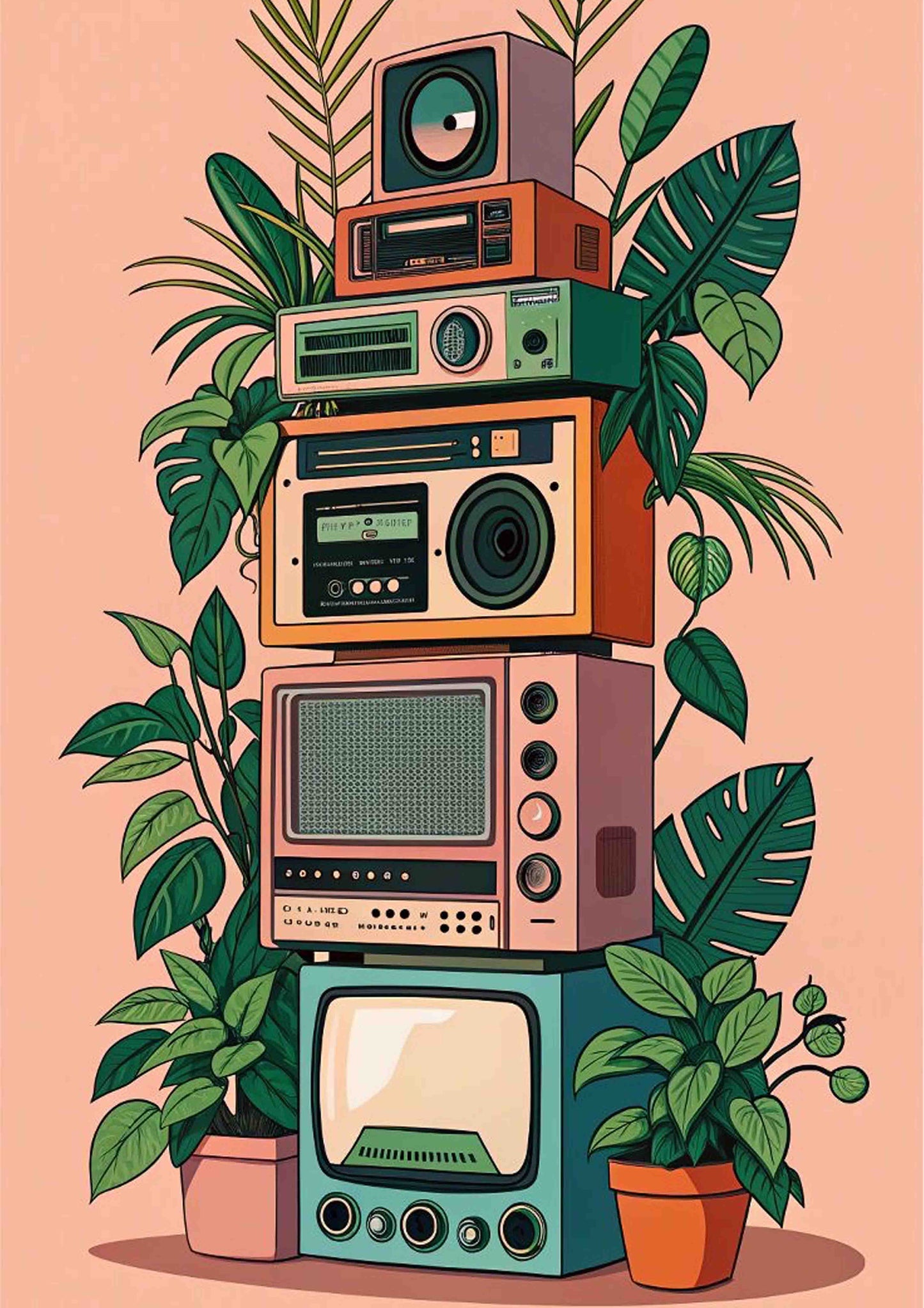 Analog Jungle Poster Wall Art