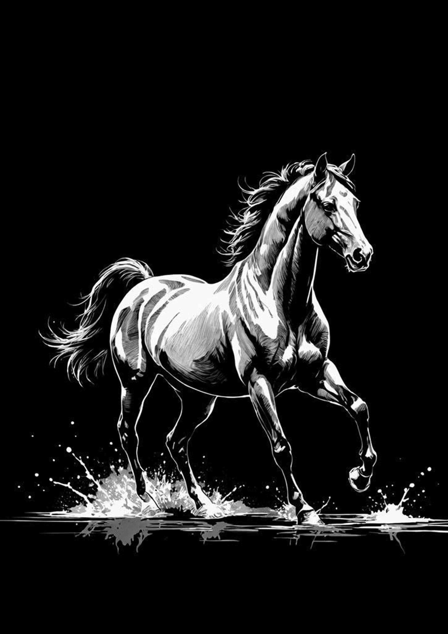 Silent Stallion Poster Wall Art