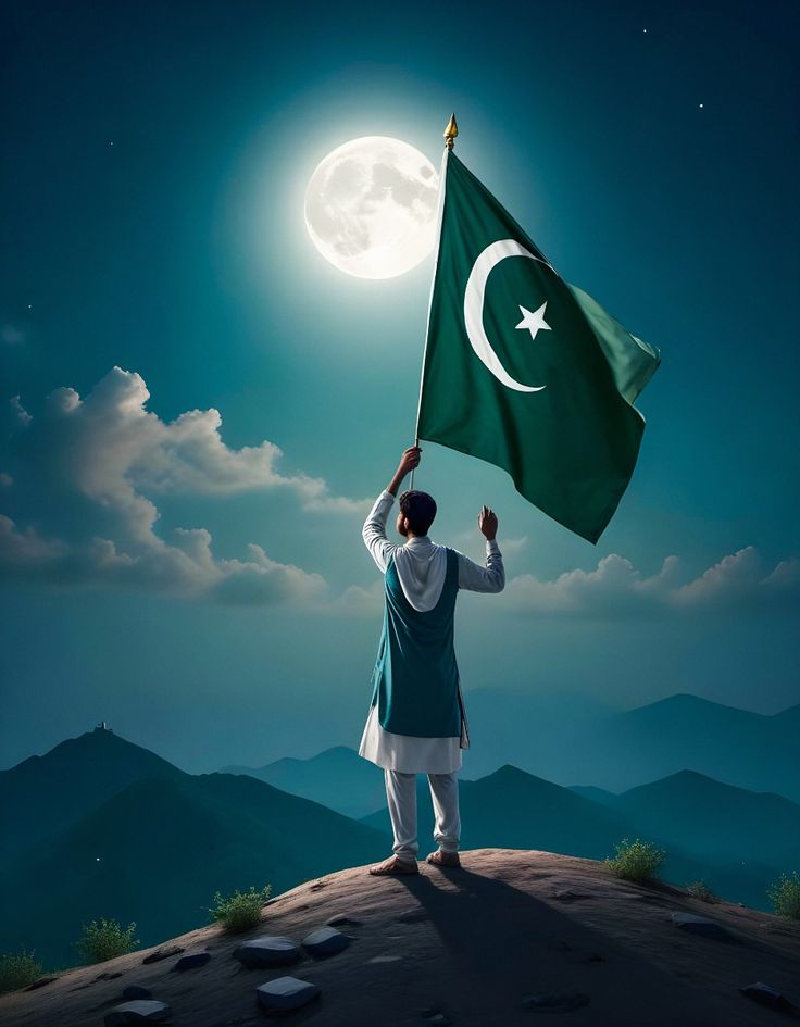 Moonlight Patriotism Poster Wall Art