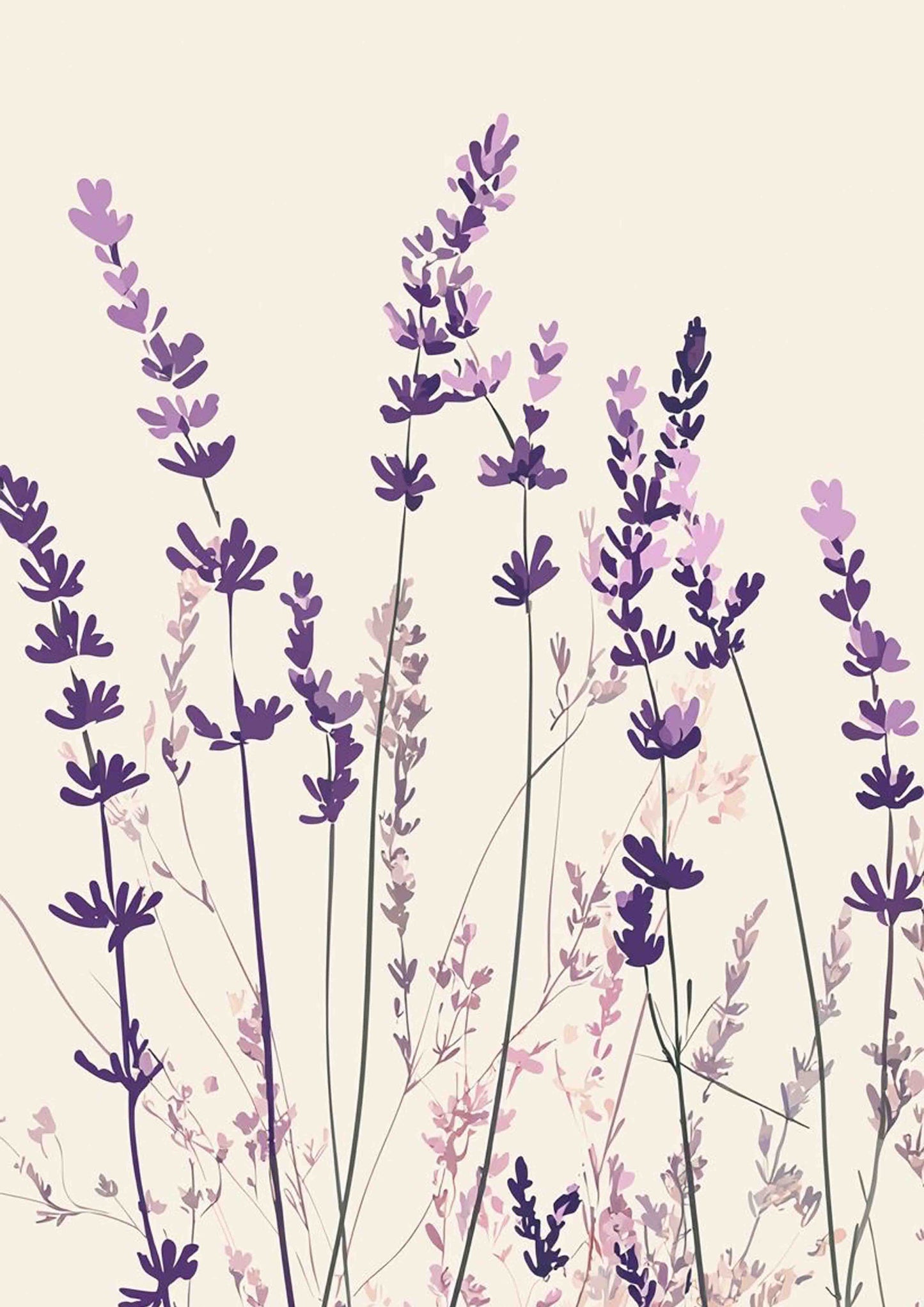Lavender Silhouettes Poster Wall Art