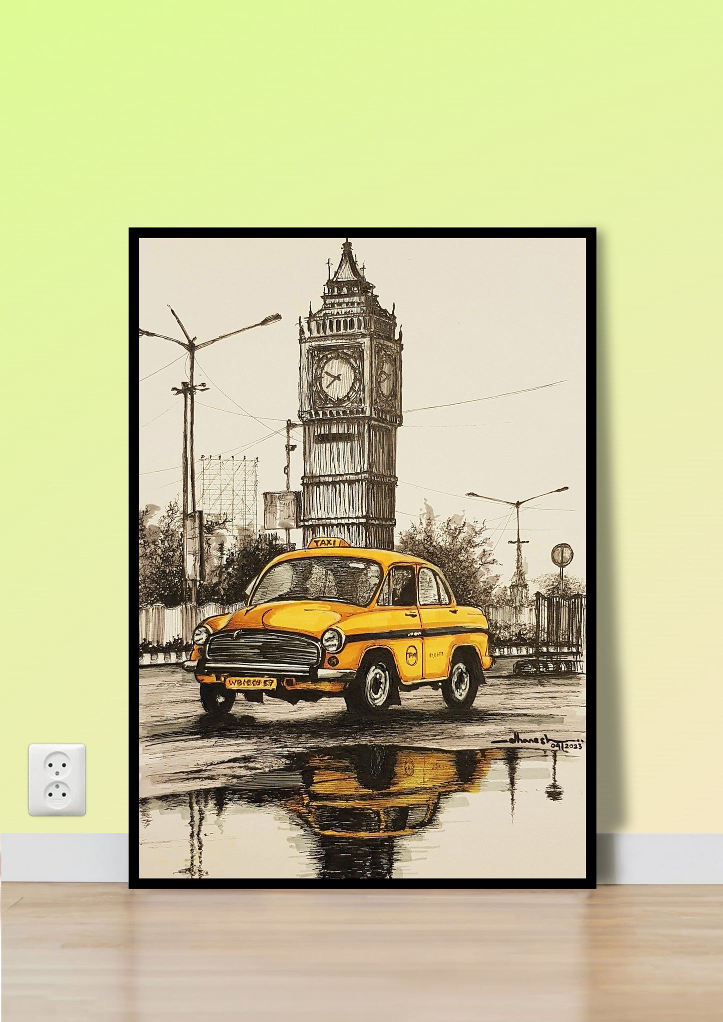 Kolkata Reflections poster Wall Art