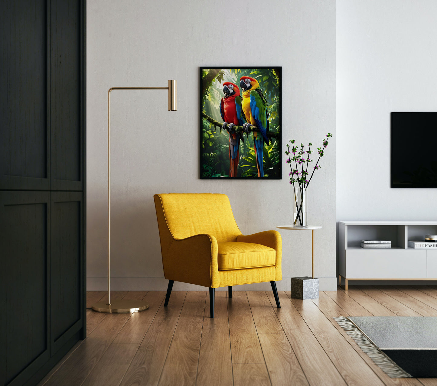 Parrots of Paradise Poster Wall Art