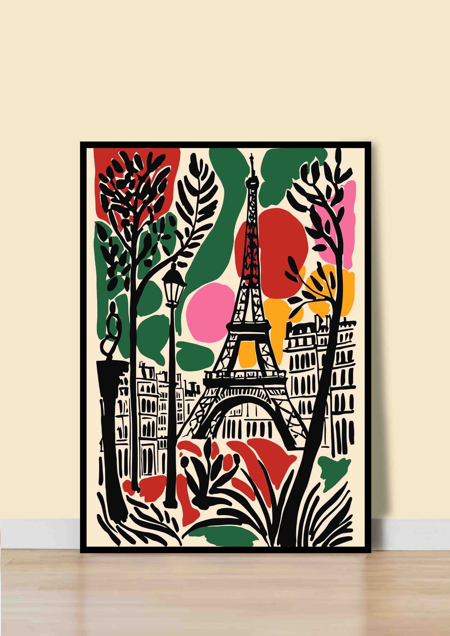 Paris in Silhouette Poster Wall Art