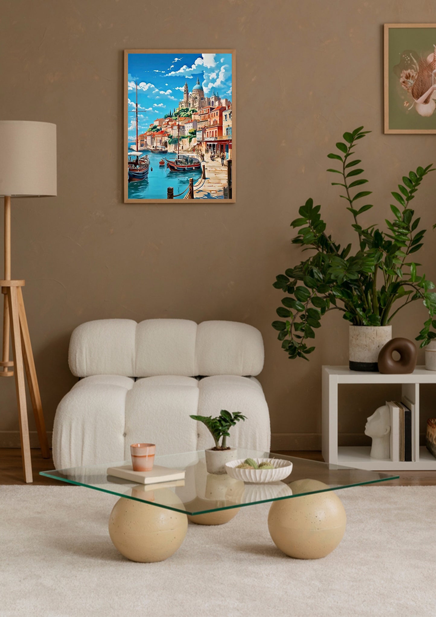 Sunlight over Stone and Sea Poster Wall Art