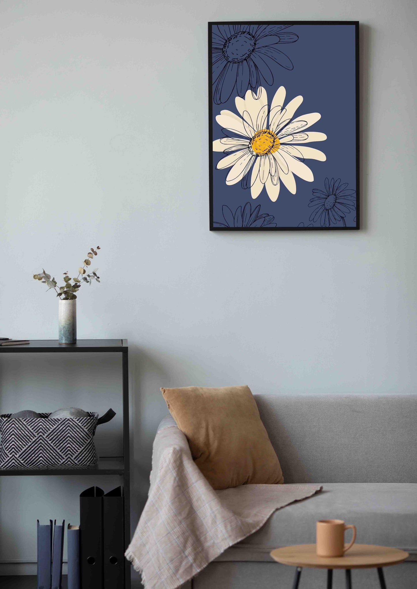 Flora in Indigo Poster Wall Art