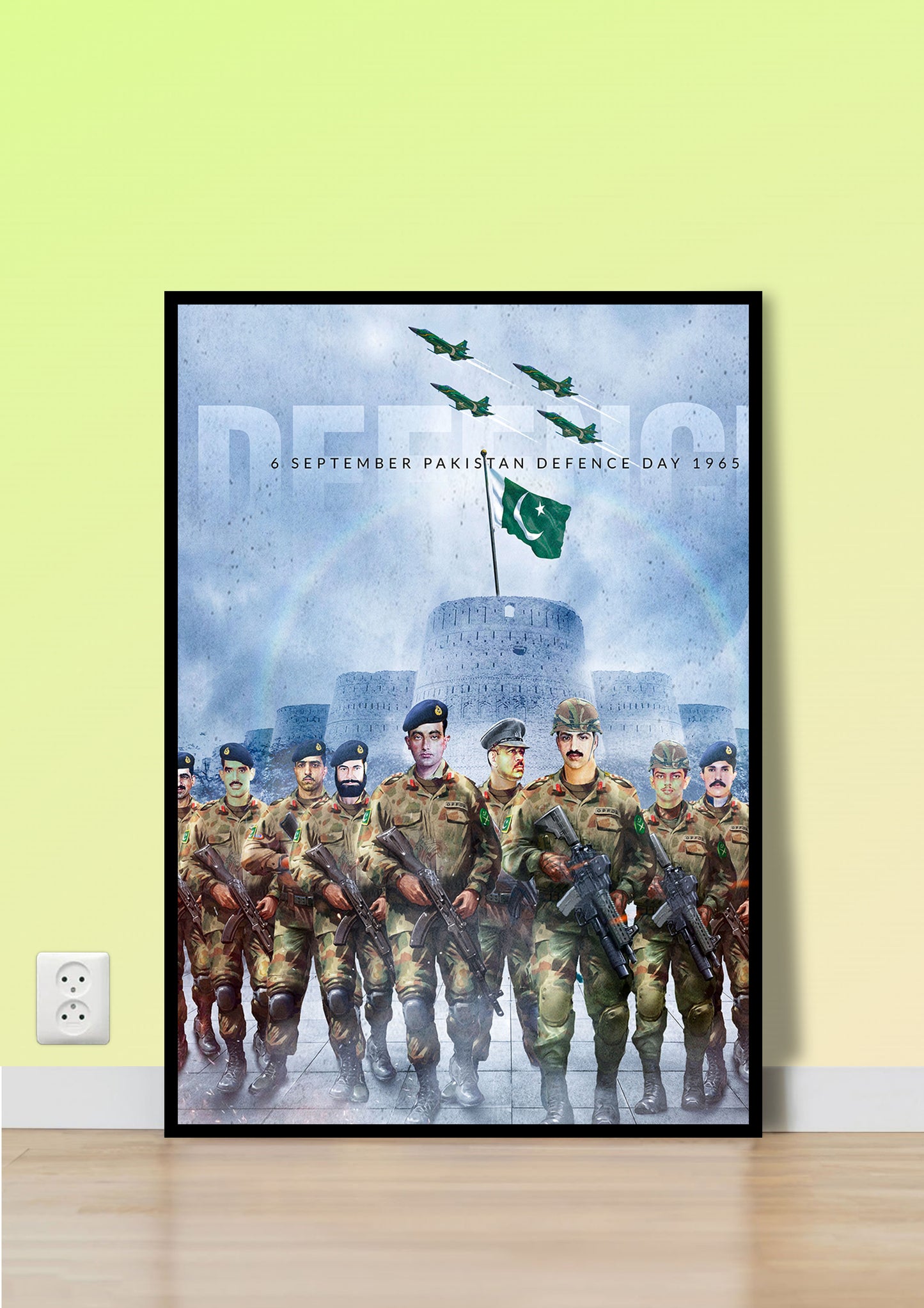 Pak Army Stands Strong Defence Day Tribute Poster Wall Art