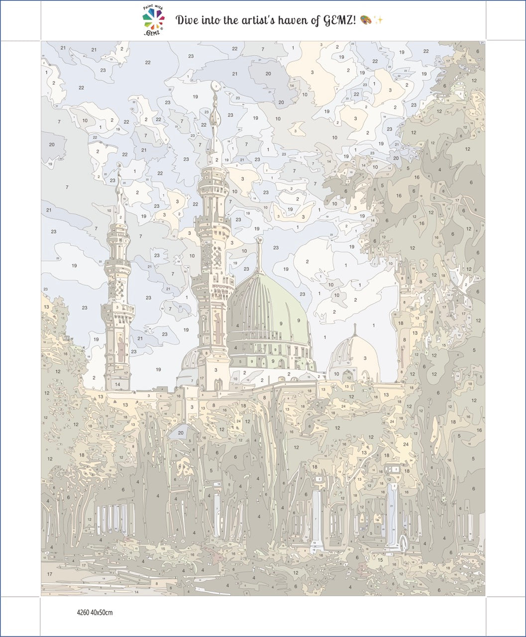 Masjid an-Nabawi Paint by Numbers kit