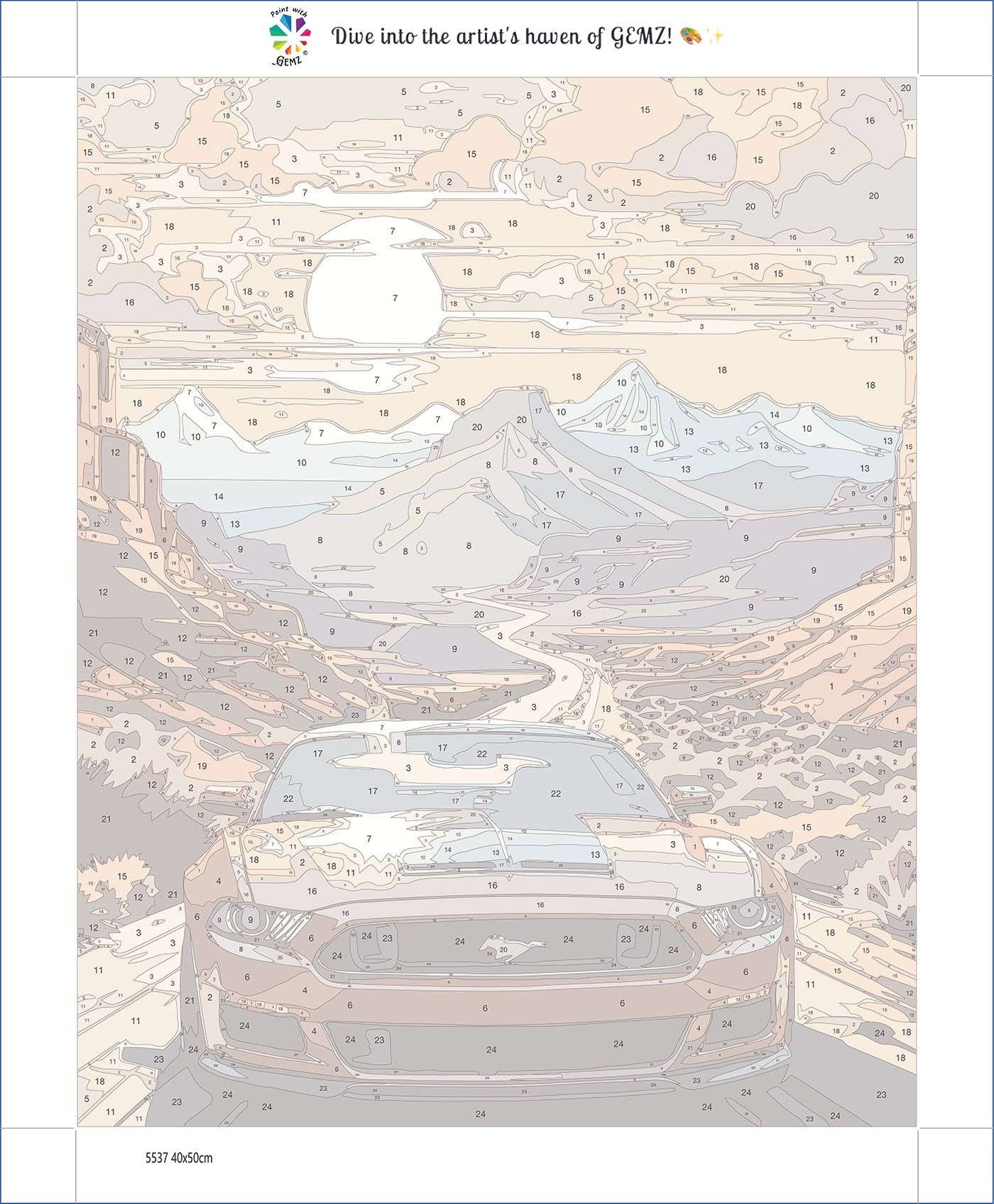 Desert Mustang Dreams Paint by Numbers kit
