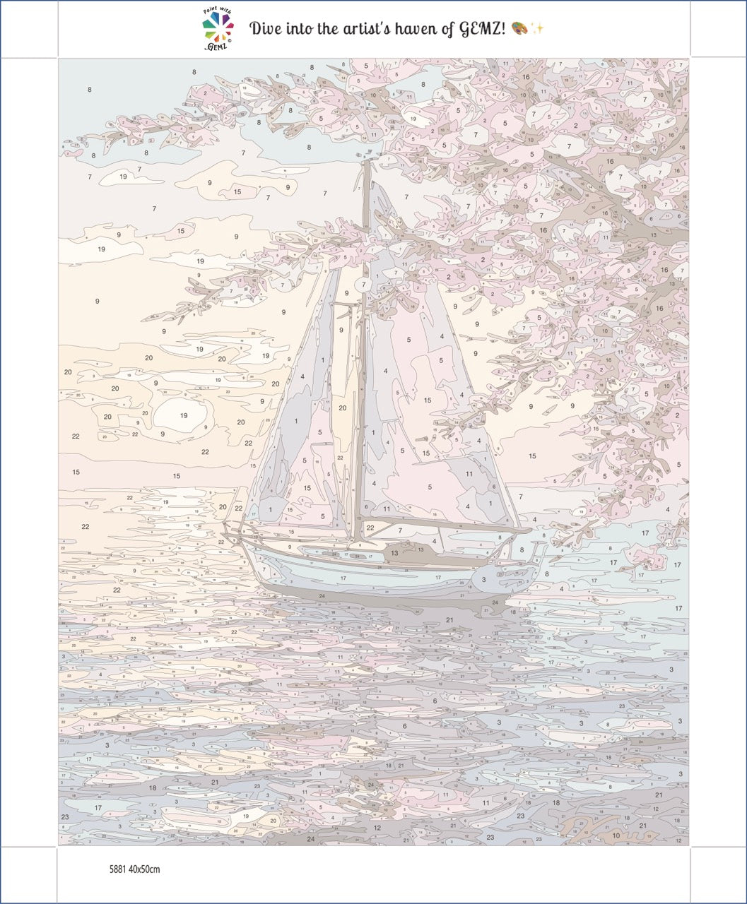 Pastel Voyage Paint by Numbers kit