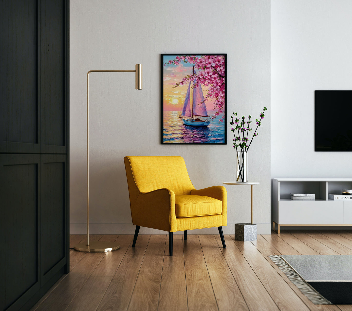 Cherry Blossom Voyage Poster Wall Art