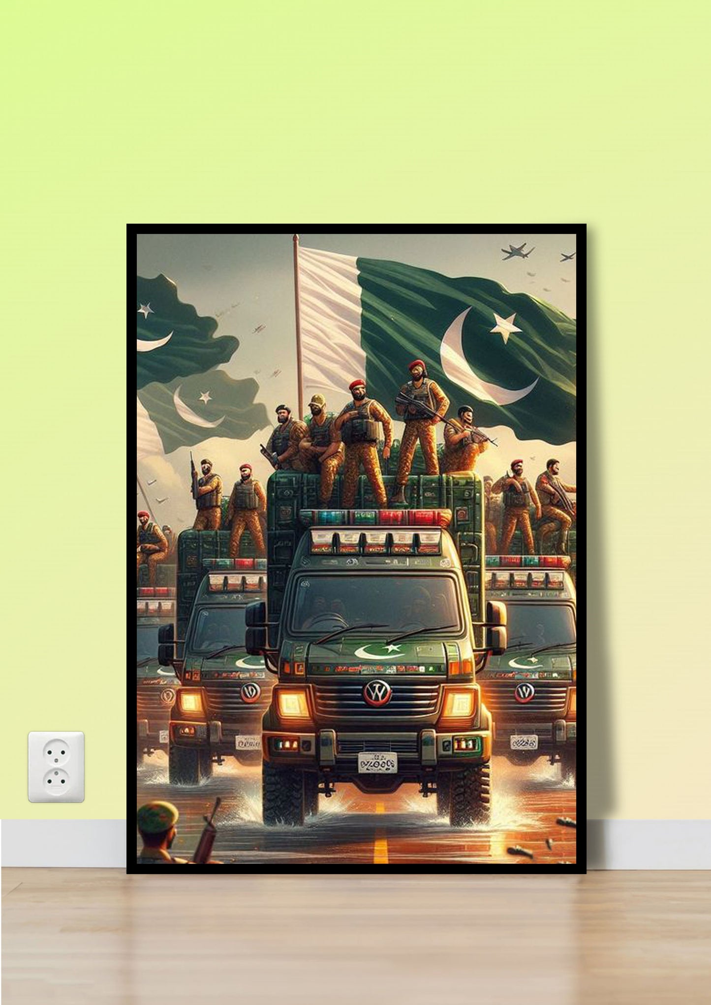 Standing for the Nation Pak Army Poster Wall Art