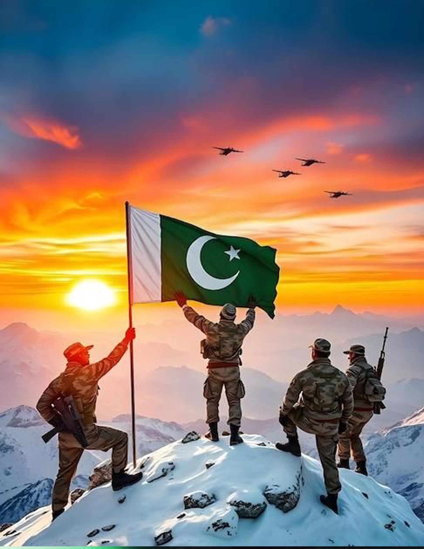 Flag of Honour Pak Army Poster Wall Art