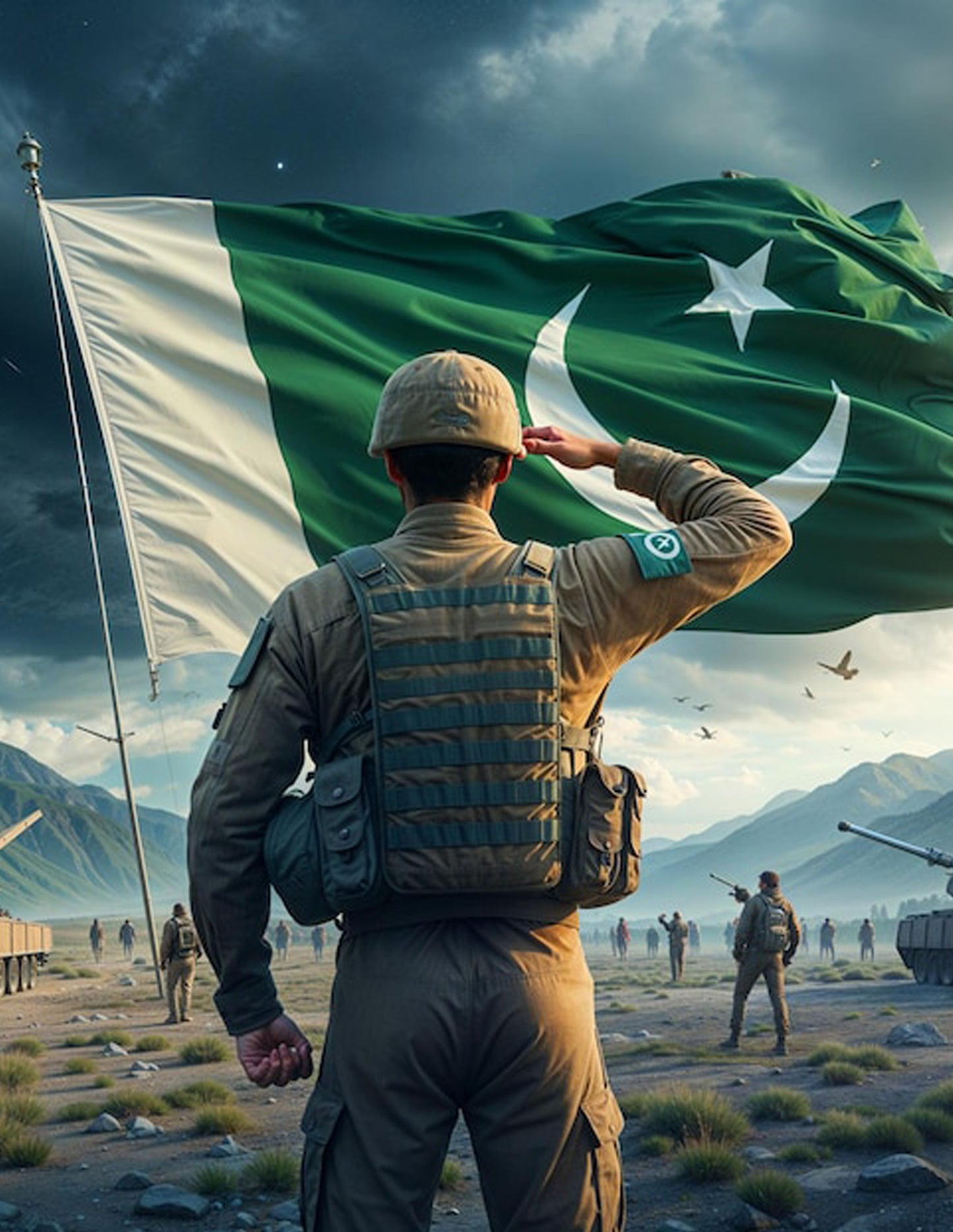 Salute to the Soil Pak Army Poster Wall Art