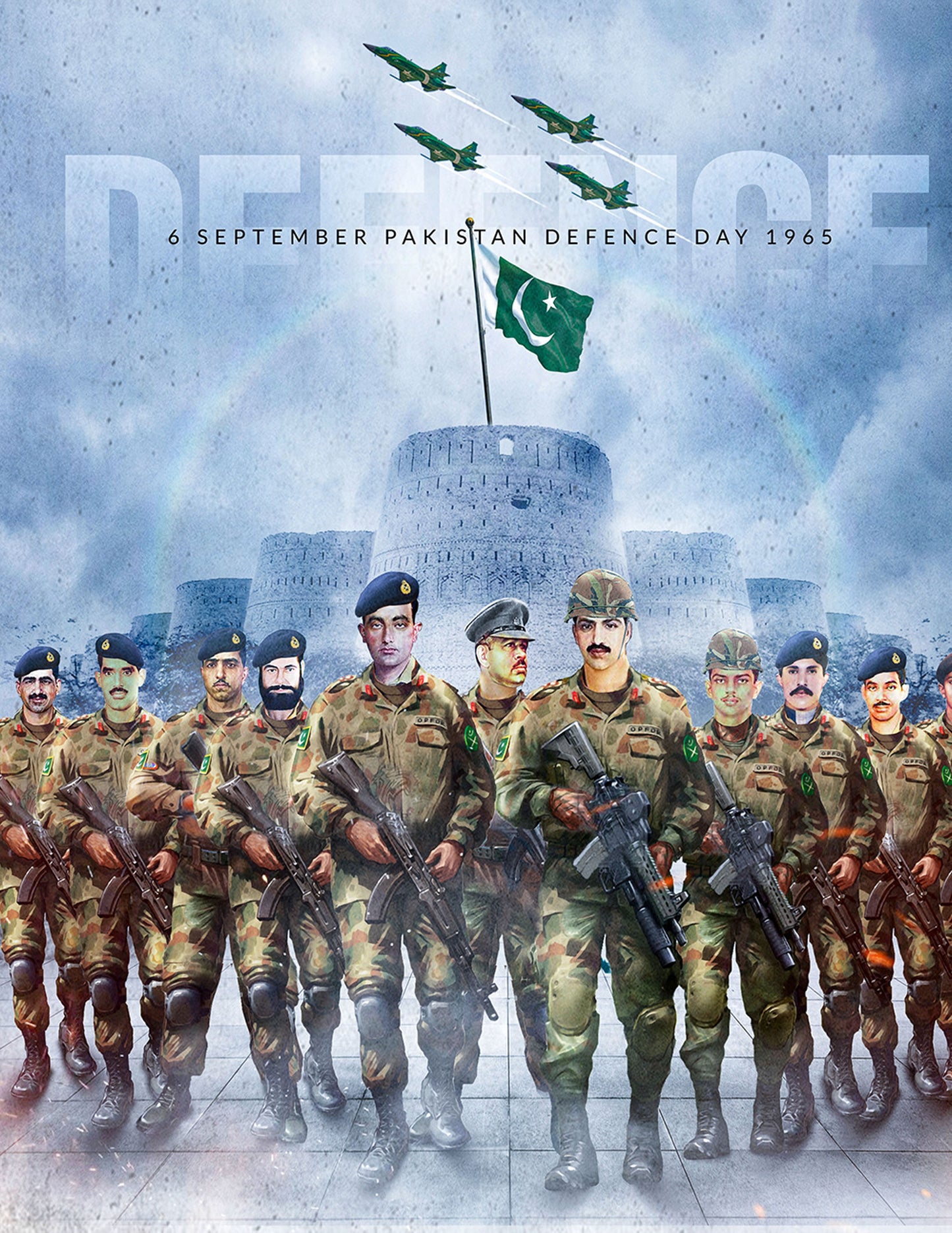 Pak Army Stands Strong Defence Day Tribute Poster Wall Art