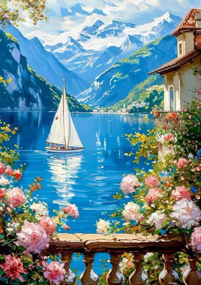 Lakeside Bloom Poster Wall Art
