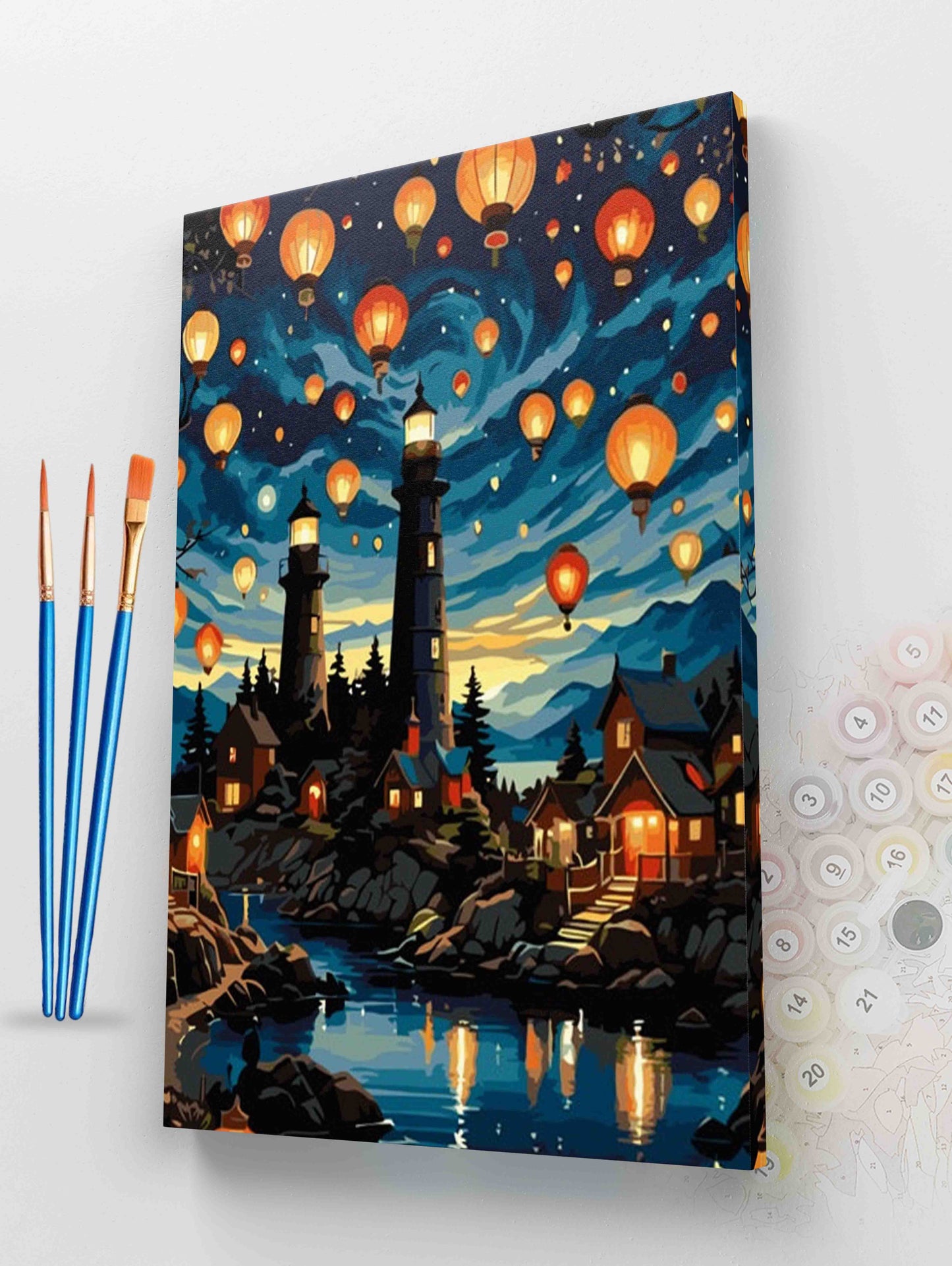 Lighthouse Lantern Festival Paint by Numbers kit