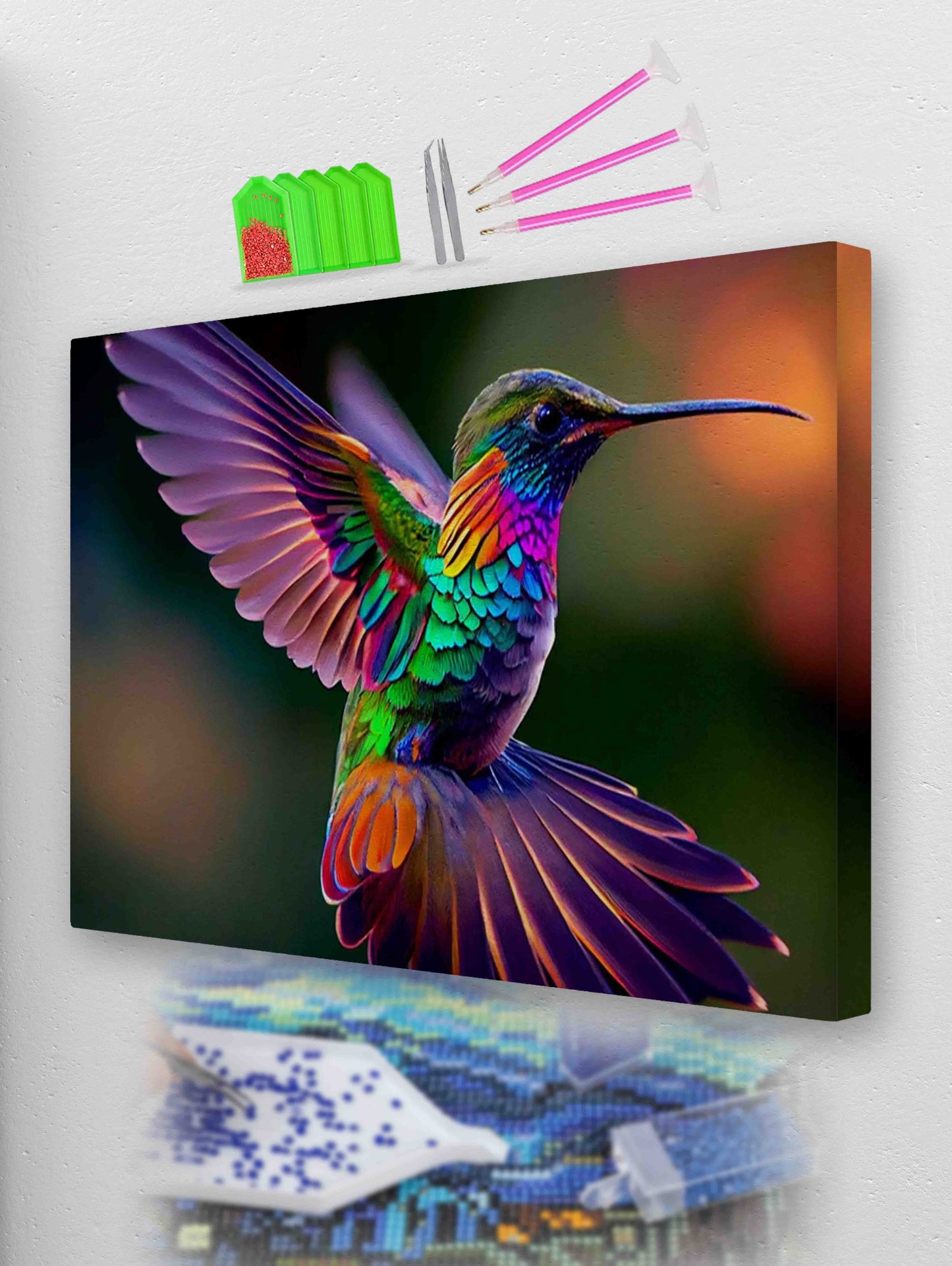 Vibrant Hummingbird | Diamond Painting Kit