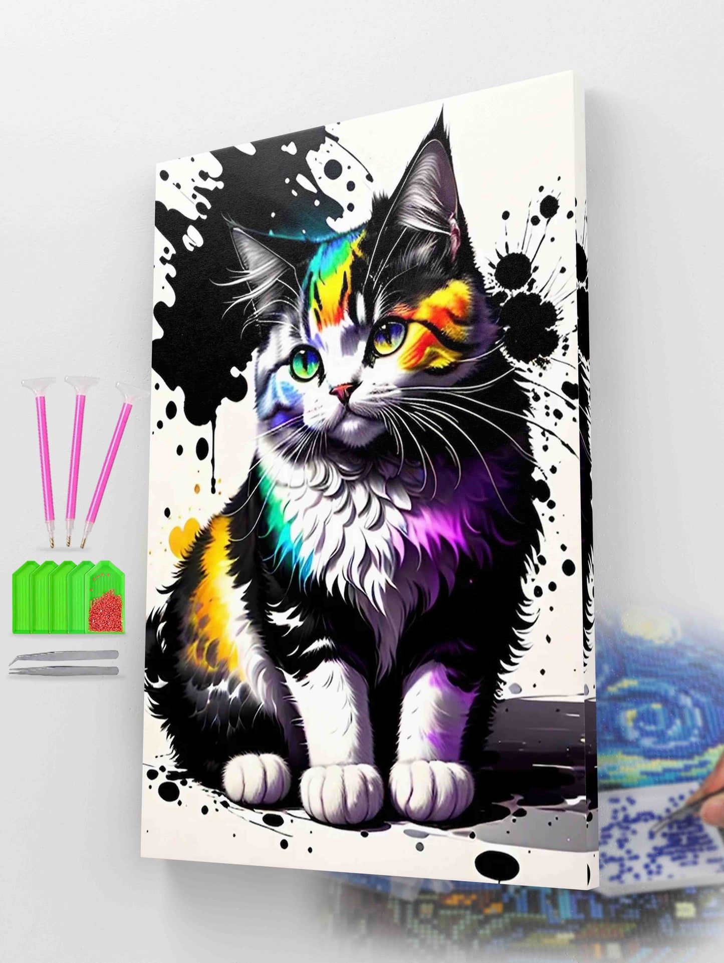 Rainbow Whisker Dreams | Diamond Painting Kit