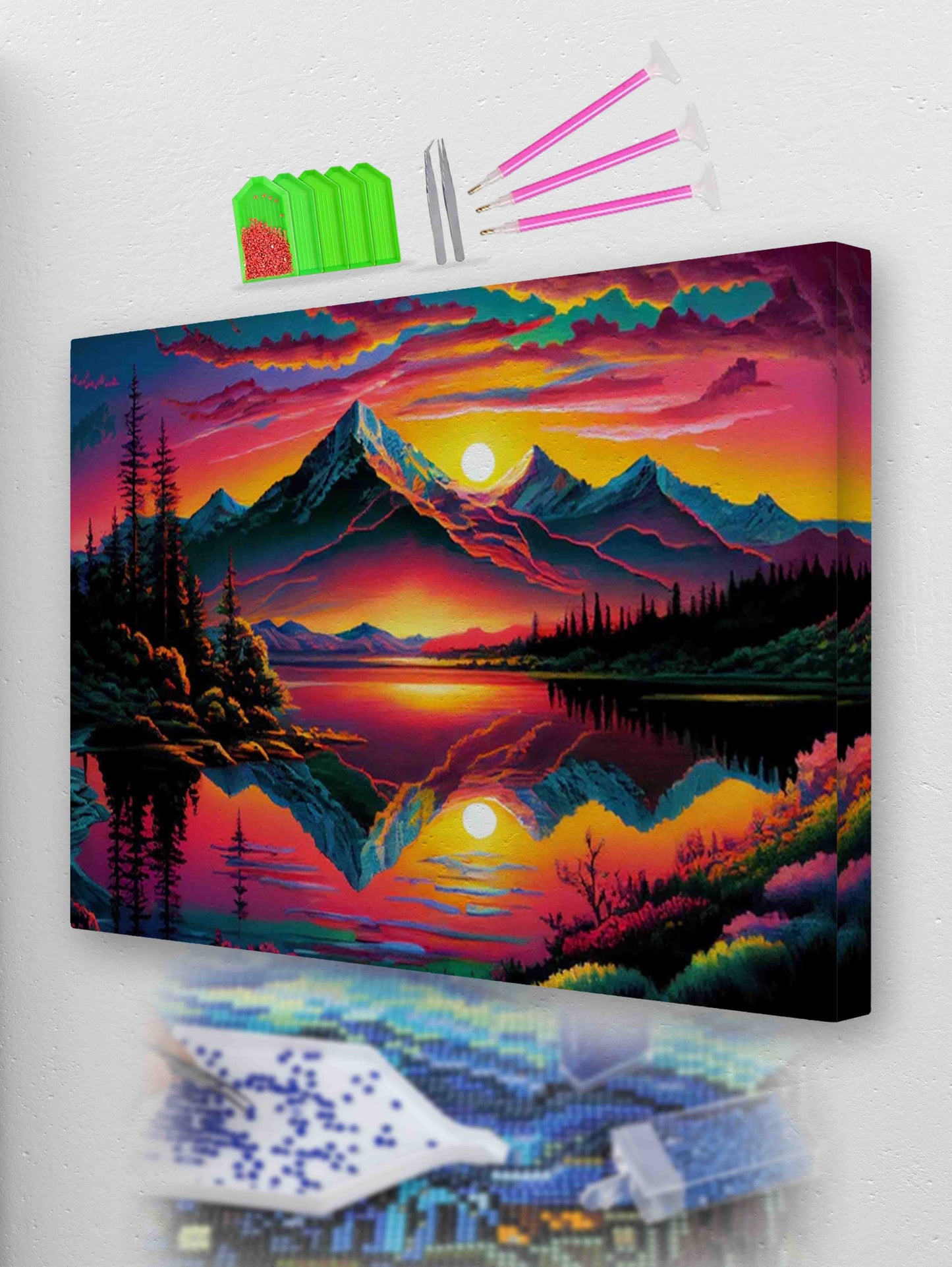 Rainbow Mountain Sunset | Diamond Painting Kit