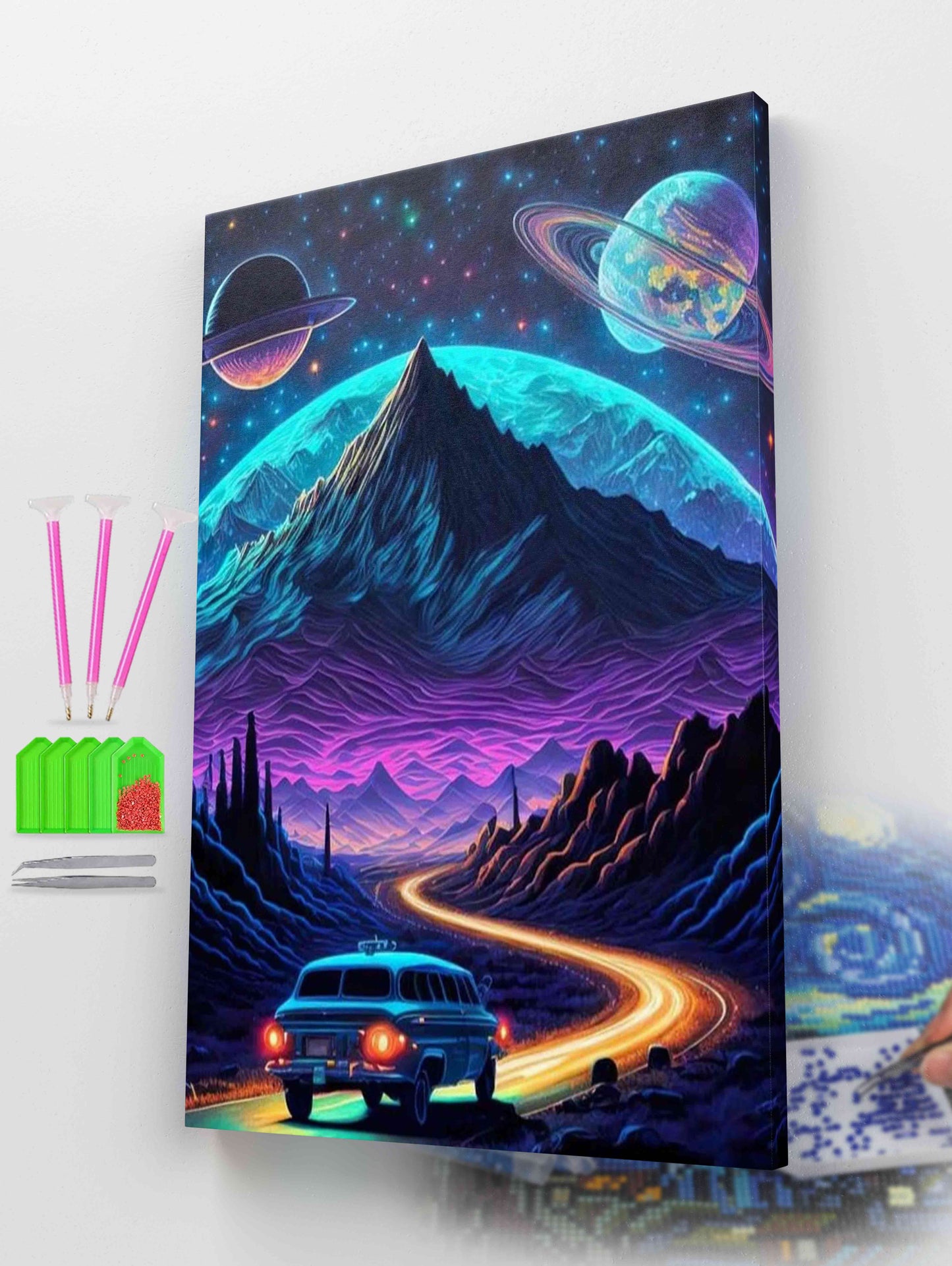 Ride to cosmos | Paint by diamonds kit