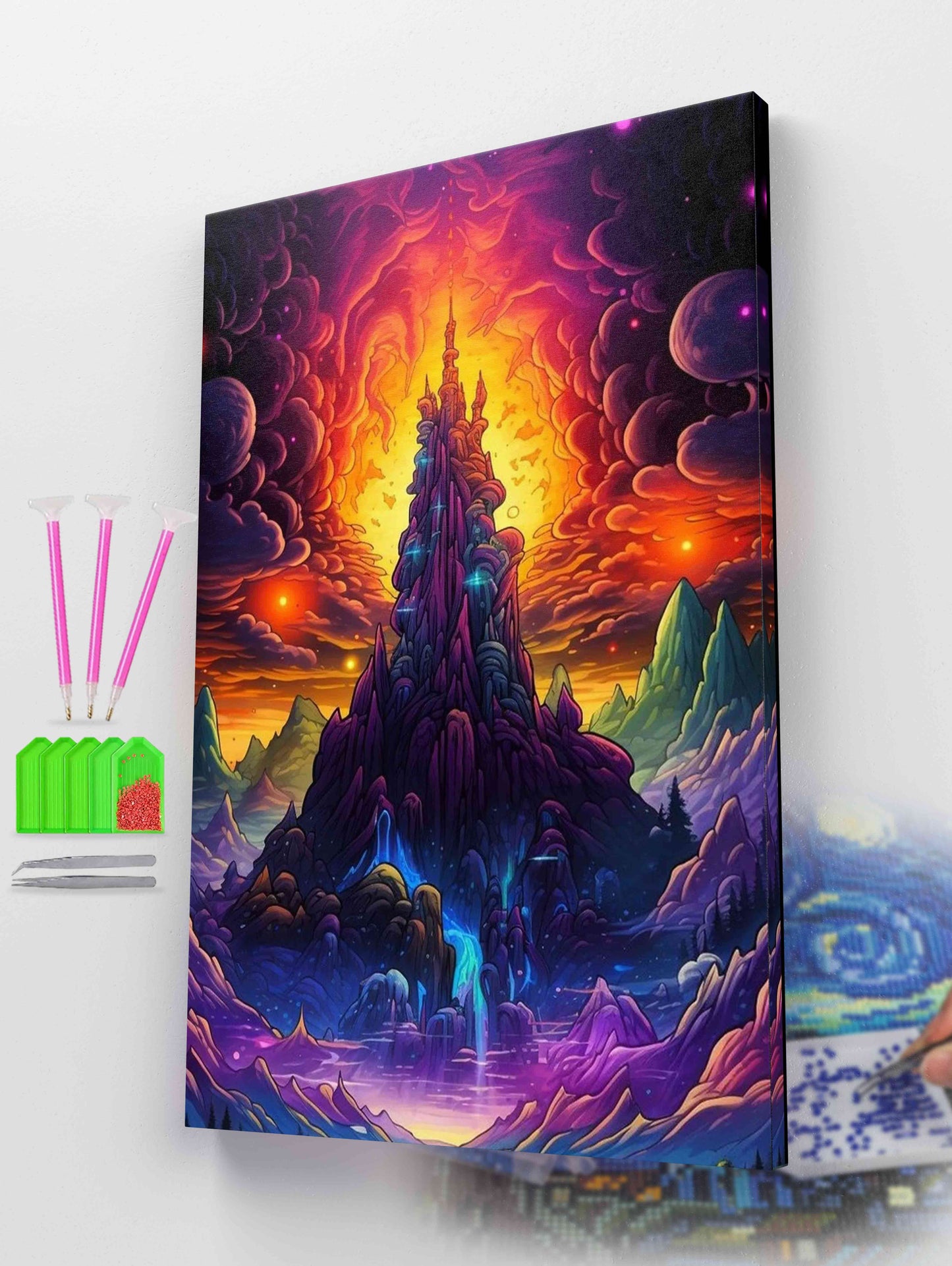 Psychedelic Castle | Paint by diamonds kit