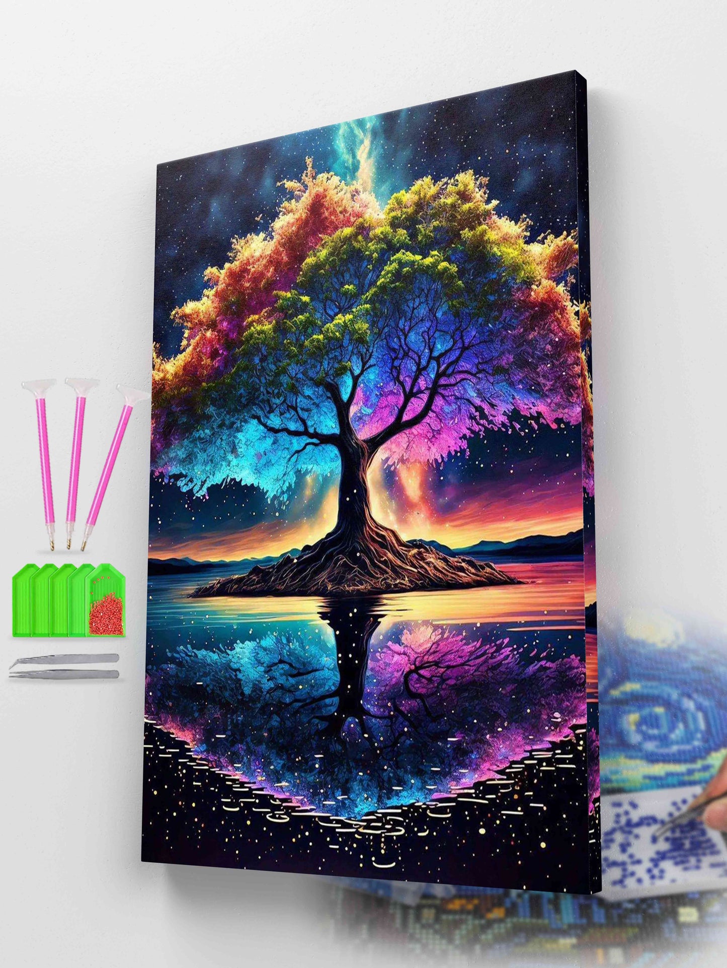 Vibrant Wisdom Tree | Diamond Painting Kit