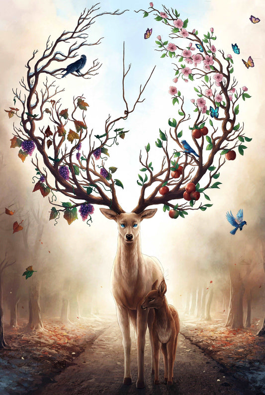 Majestic Reindeer | Diamond Painting Kit - Paint with Gemz