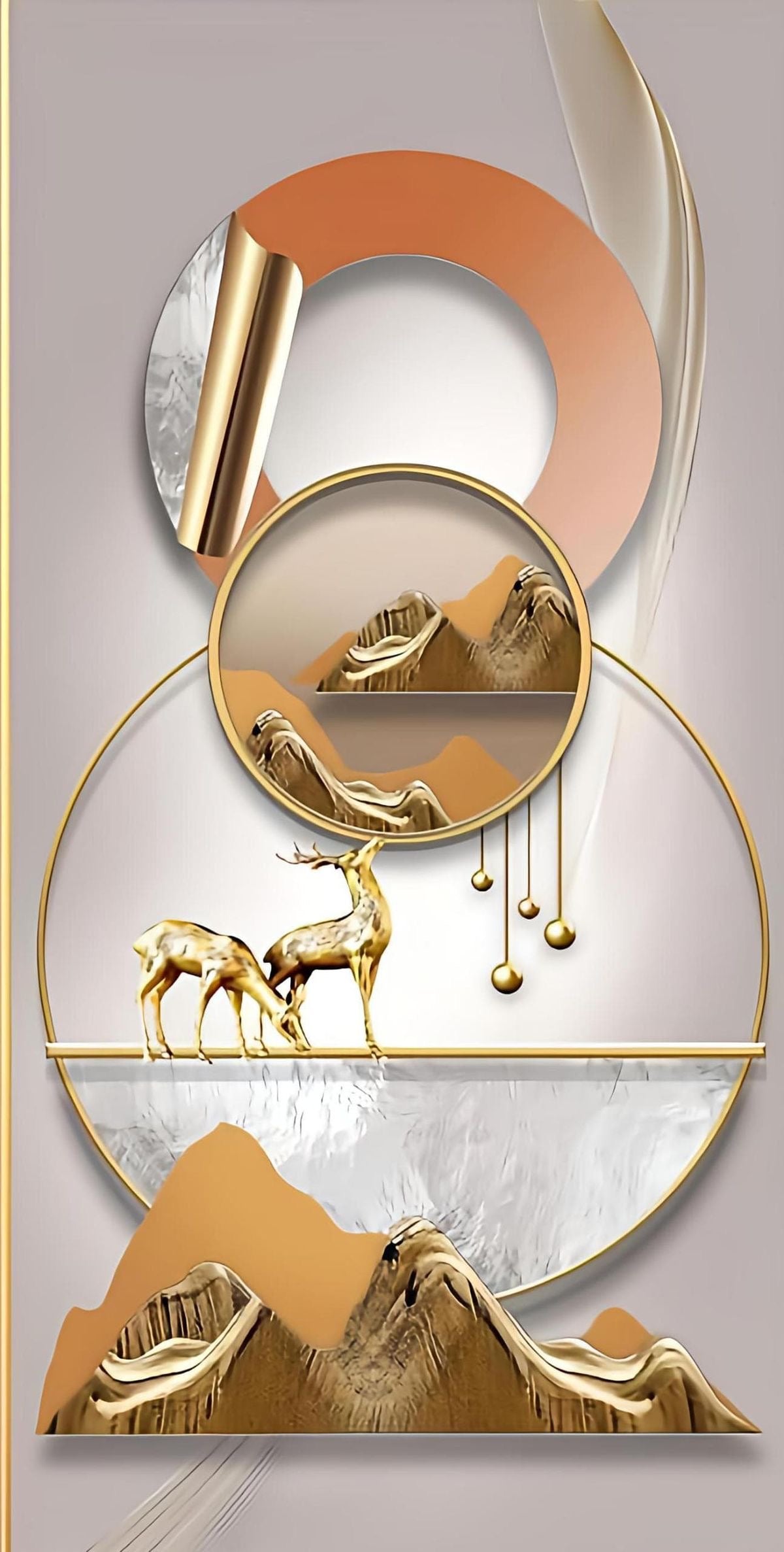 Golden Serenity Poster Wall Art