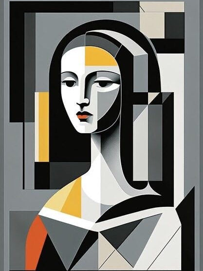 Cubist Muse Poster Wall Art