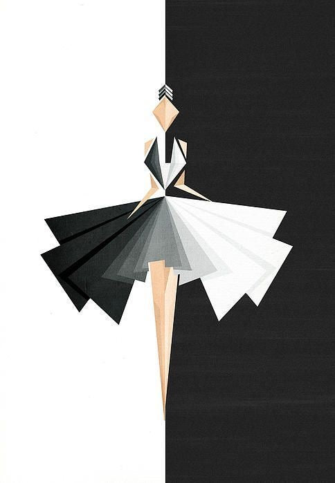 Monochrome Grace poster Wall Art