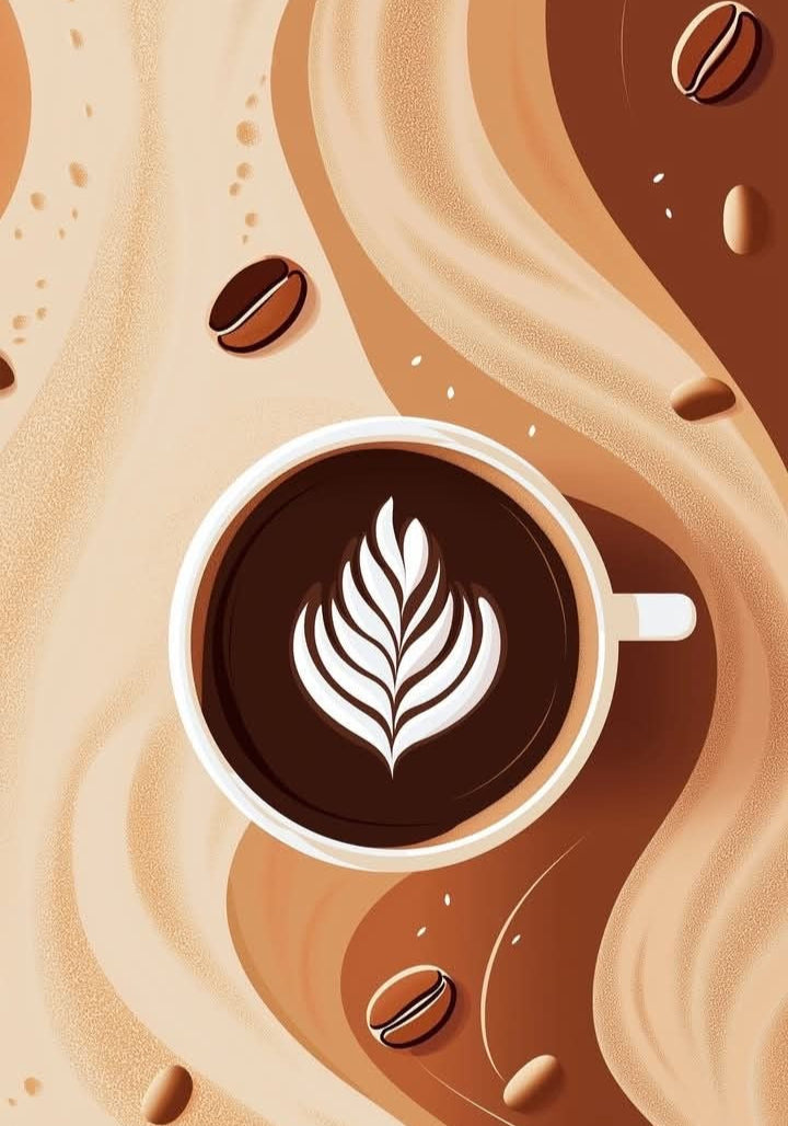 Latte Whirl poster Wall Art