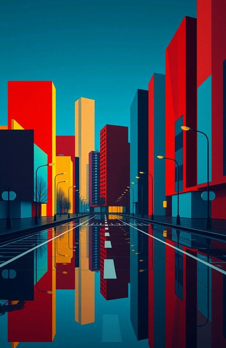 Neon Dawn poster Wall Art