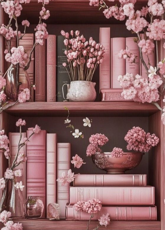 Blush & Bloom Library poster Wall Art