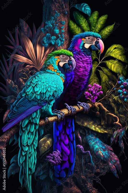 Macaws of Amazon | Diamond Painting Kit - Paint with Gemz