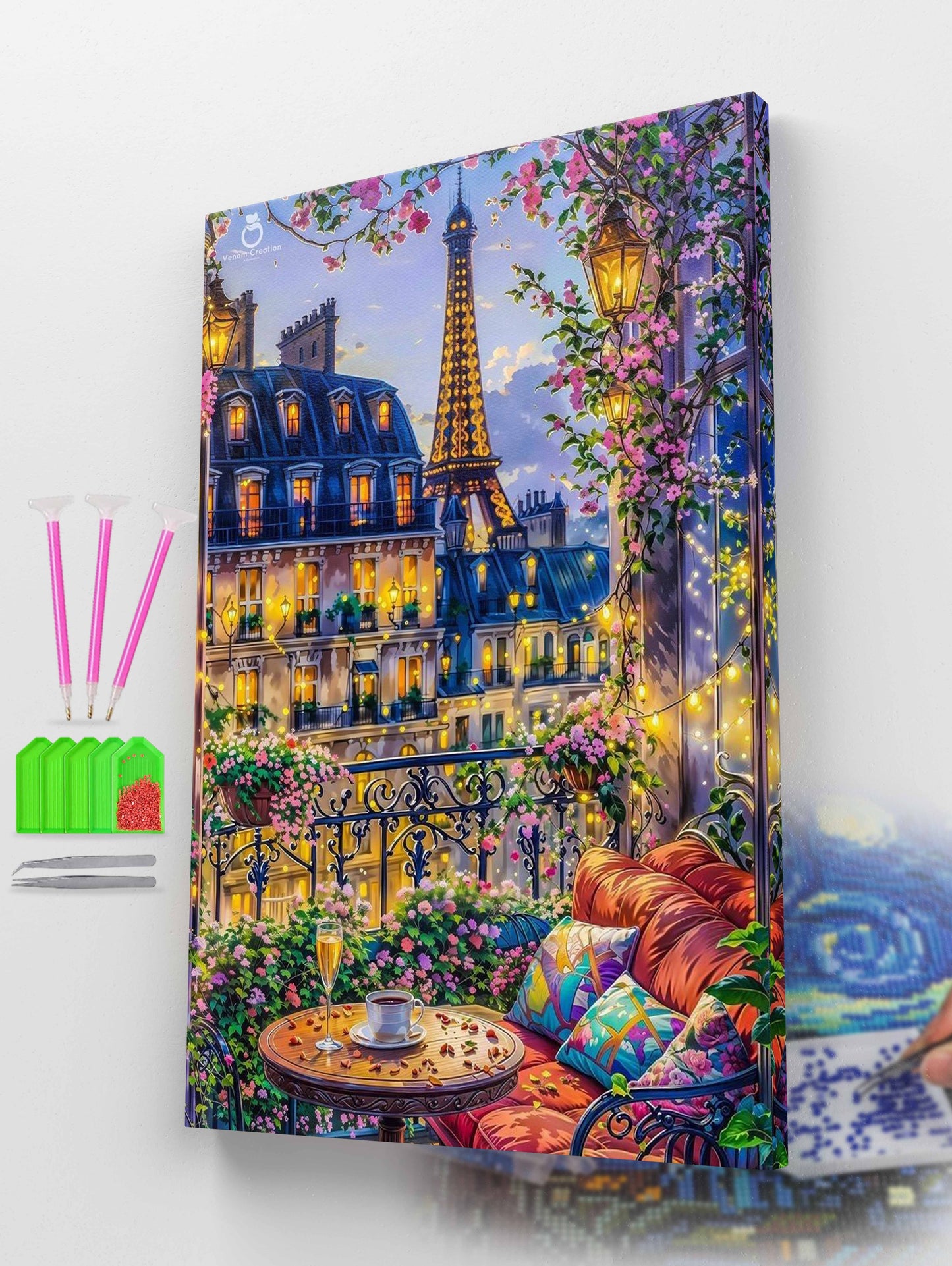 Evening in Parisian Bloom Diamond Painting Kit
