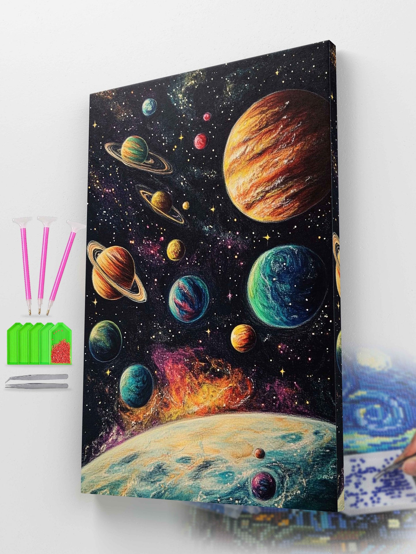 Galaxies in Bloom Diamond Painting Kit