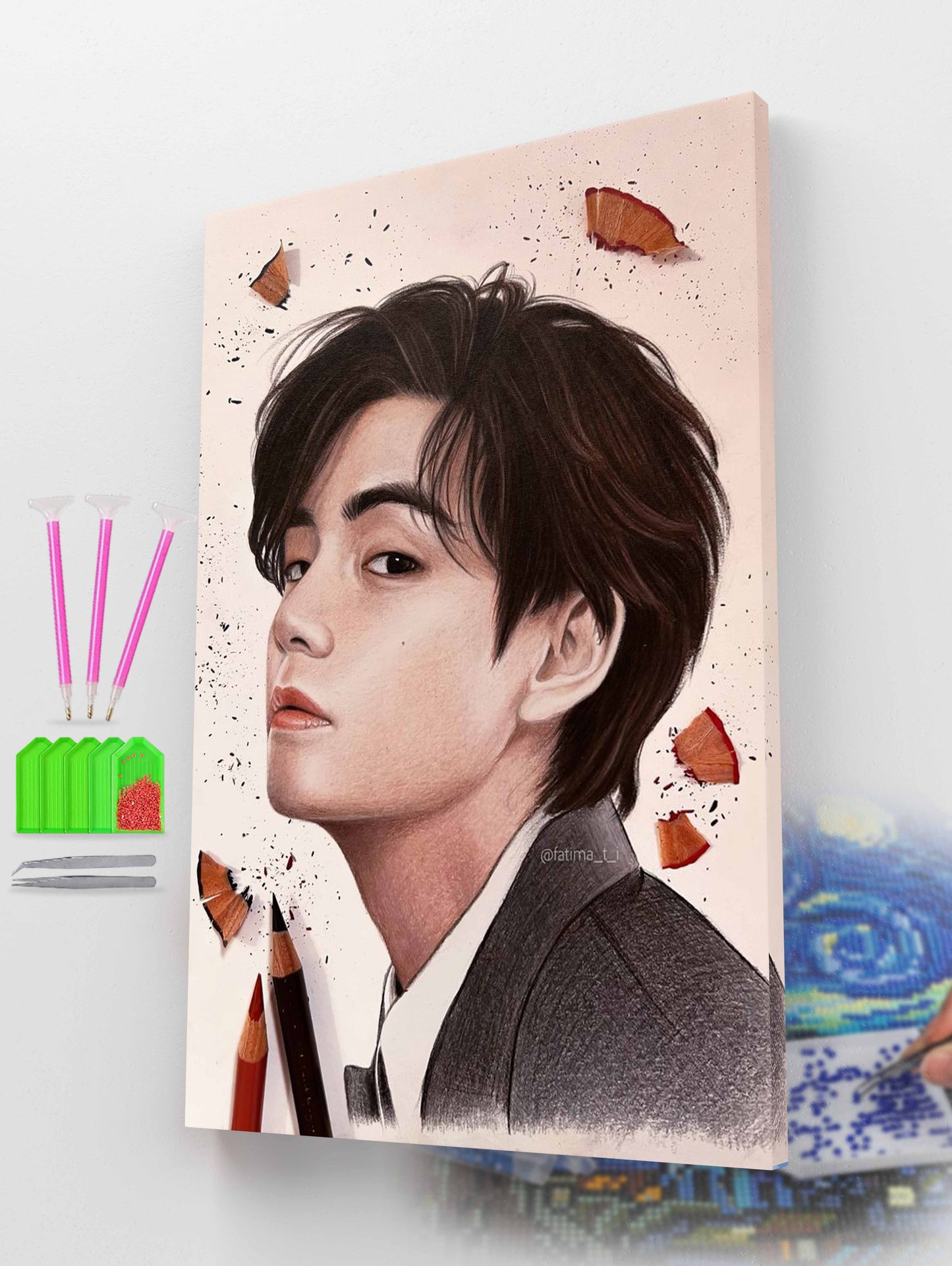 Taehyung Elegant Portrait Diamond Painting Kit