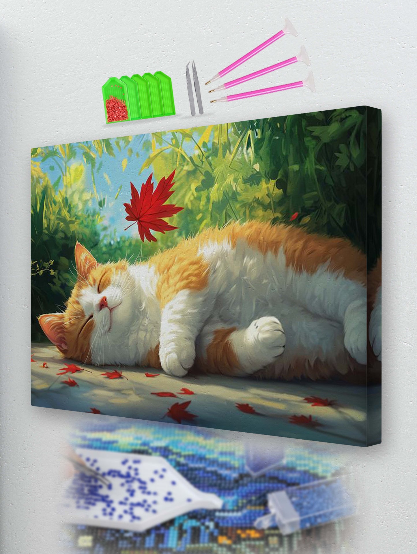 Cozy Fall Cat Diamond Painting Kit