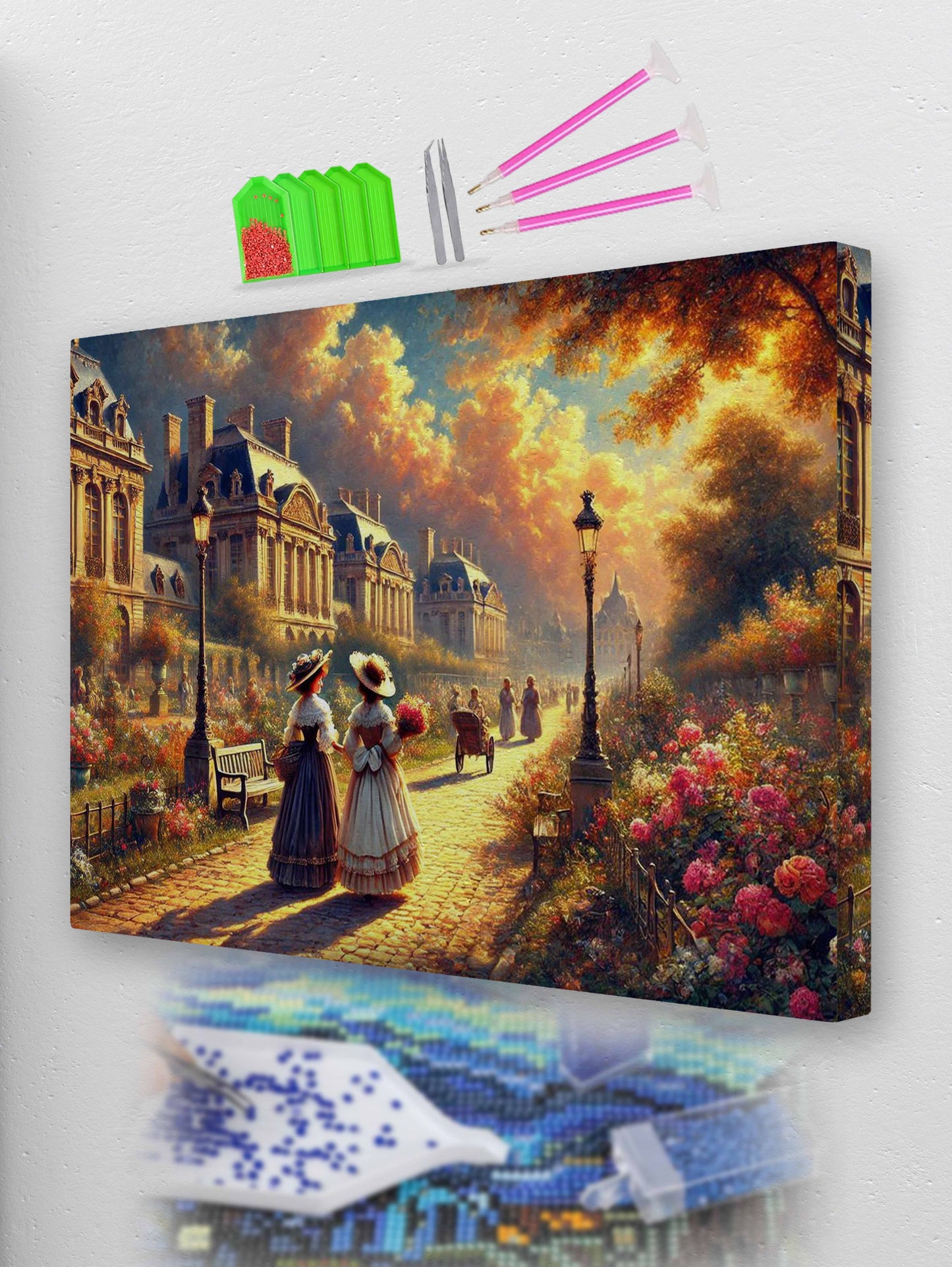 Golden Afternoon Stroll Diamond Painting Kit