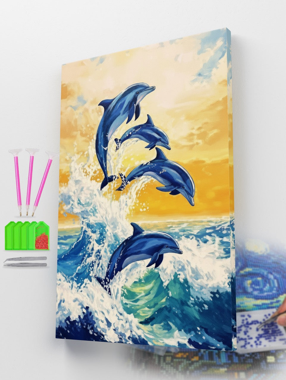 Dolphin Dance Diamond Painting Kit