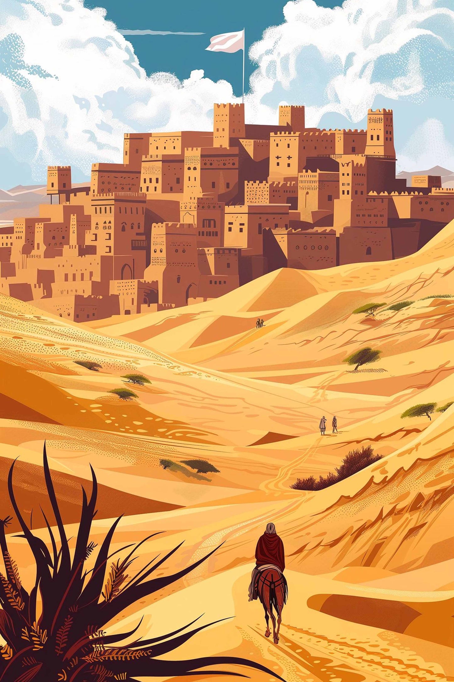 Moroccan Desert Town Paint by Numbers Kit