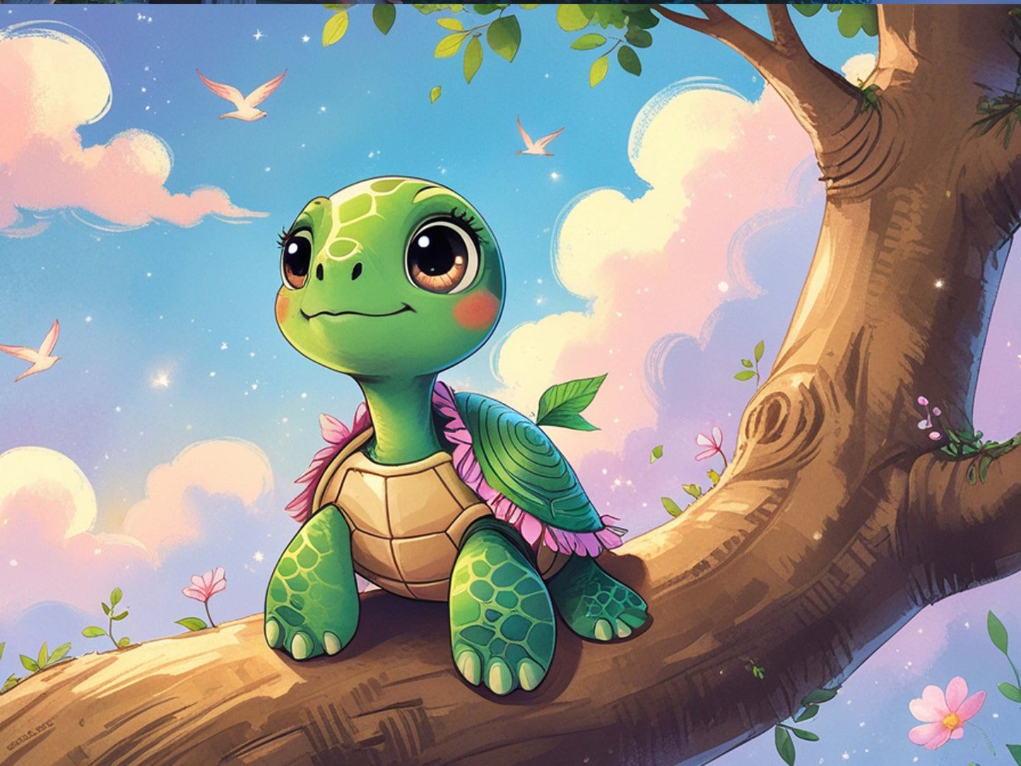 Tree Top Turtle Diamond Painting Kit