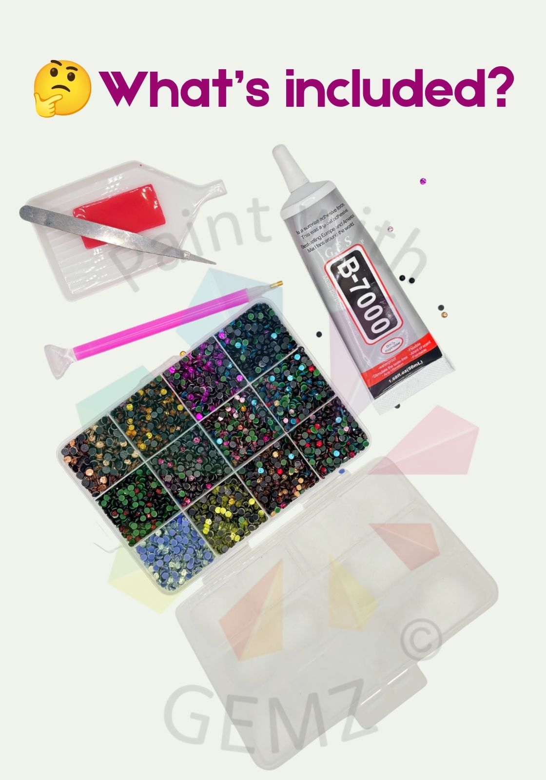 12 Colours DIY Bedazzling Kit