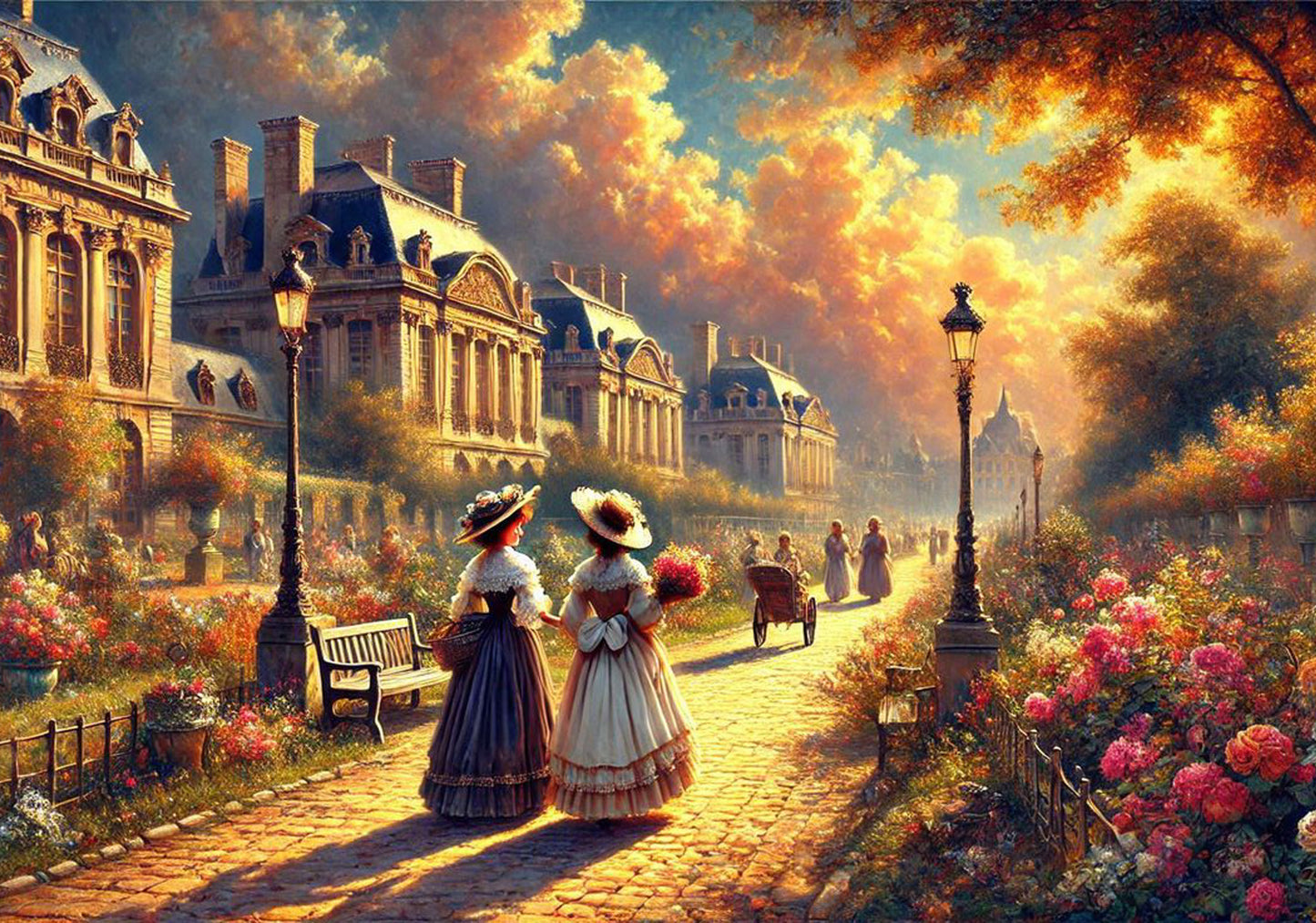 Golden Afternoon Stroll Diamond Painting Kit