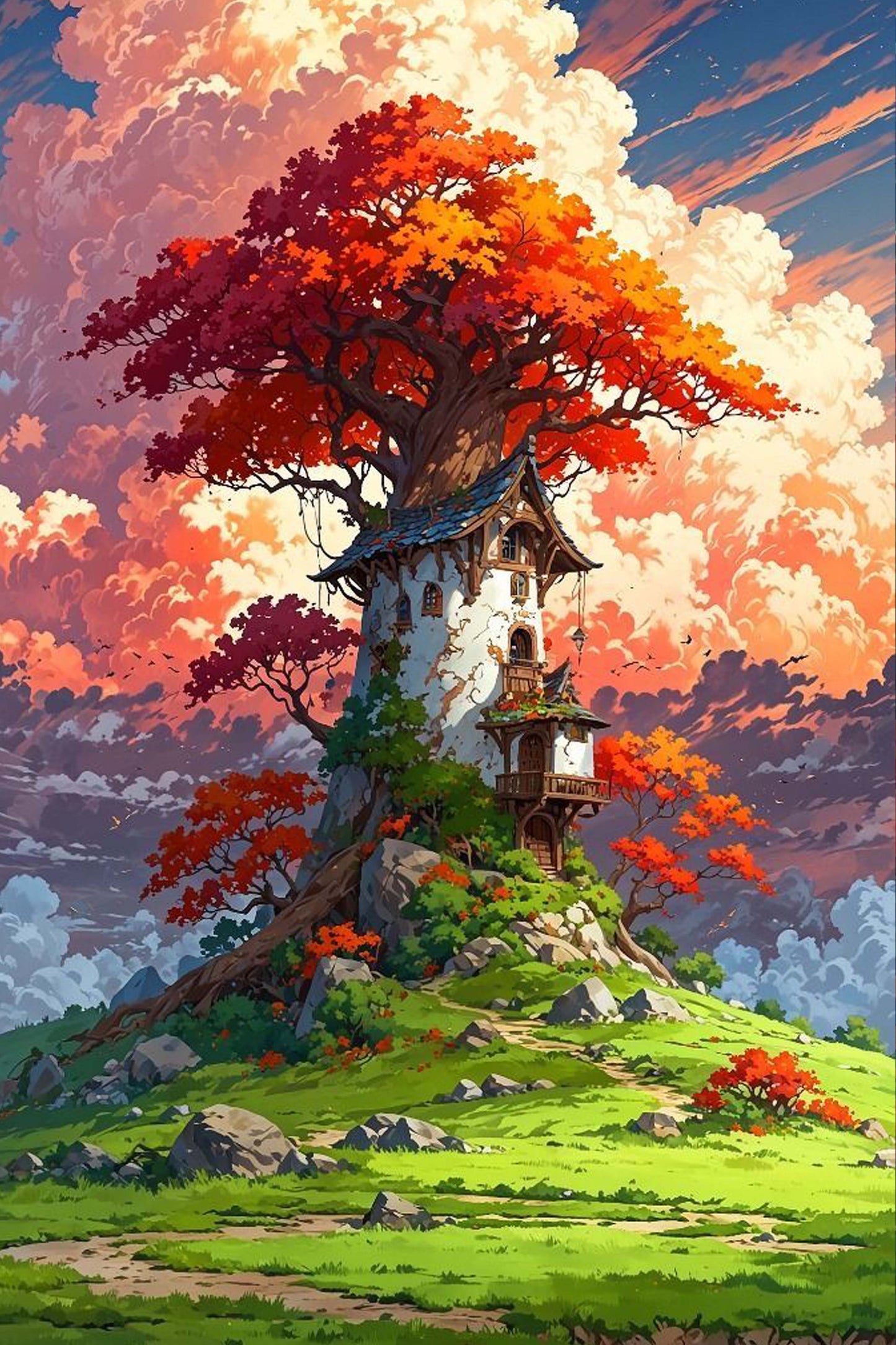 The Enchanted Treehouse Diamond Painting Kit