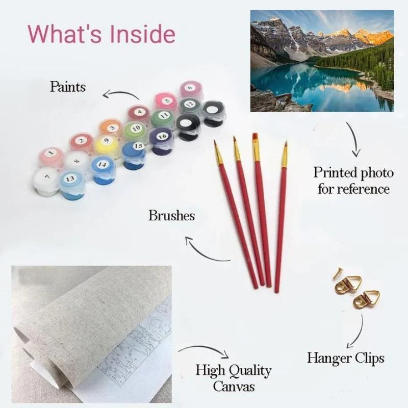 Rainy Romance Paint by Numbers Kit